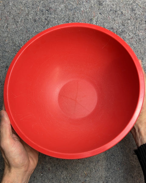 Red Plastic Mixing Bowl, 13"