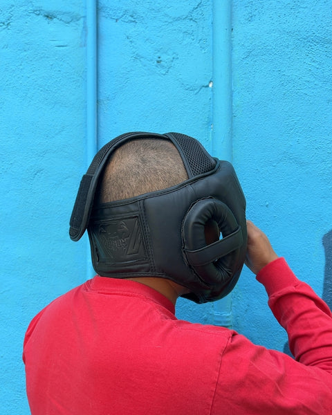 Venum Black Boxing Headgear, One Size Adjustable