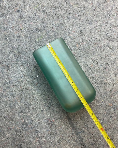Sorrento-style Frosted Green Glass Vase