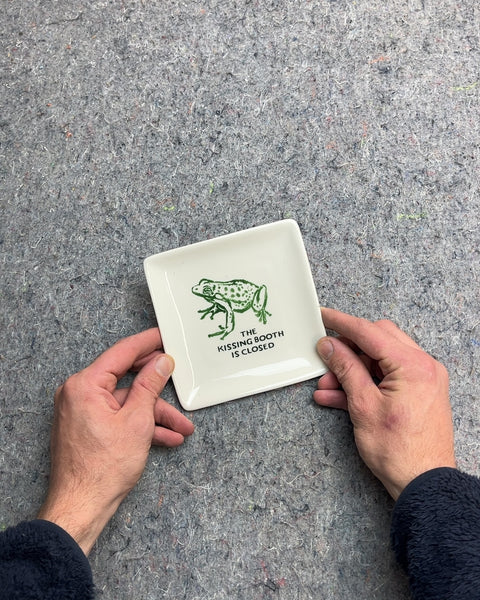 Frog Kissing Booth Is Closed Trinket Dish