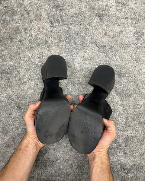 Steve Madden Ashton Platform Mules in Black, Size US 8.5W