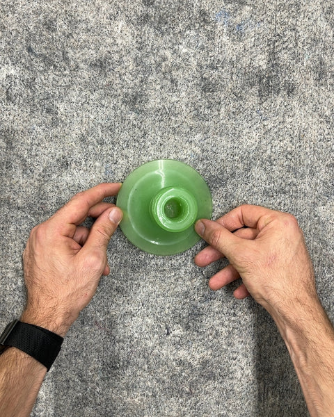 Sexy Green Glass Candle Holder