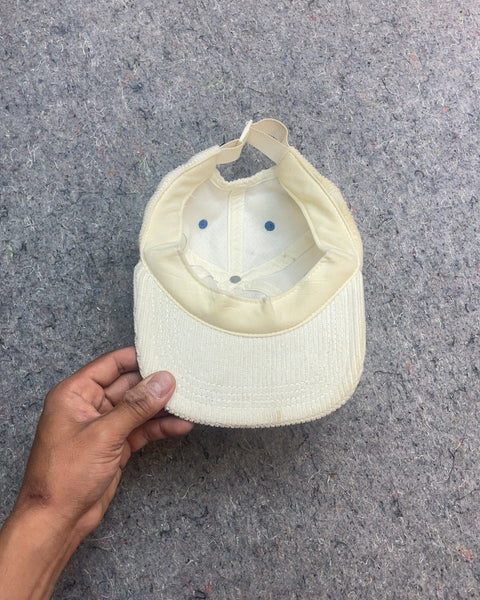 White Corduroy Baseball Cap