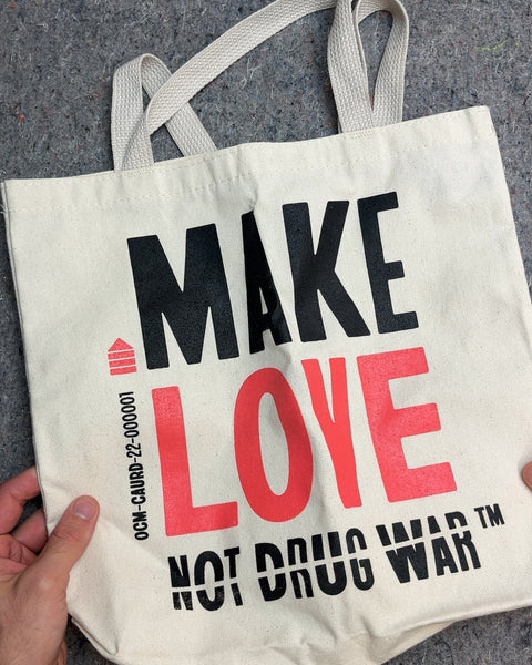 Make Love Not Drug War Canvas Tote Bag