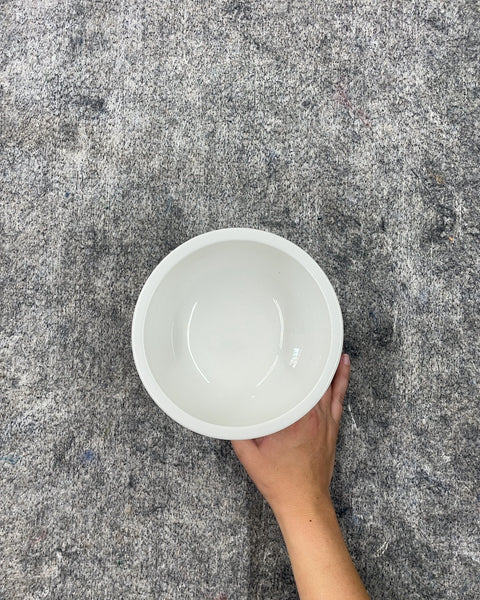 White Ceramic Elevated Pet Bowl