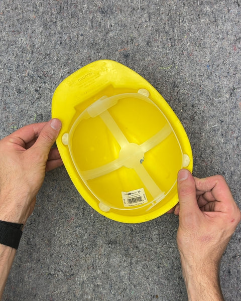 Adjustable Construction Hard Hat For A Toddler Who Is Really The Boss