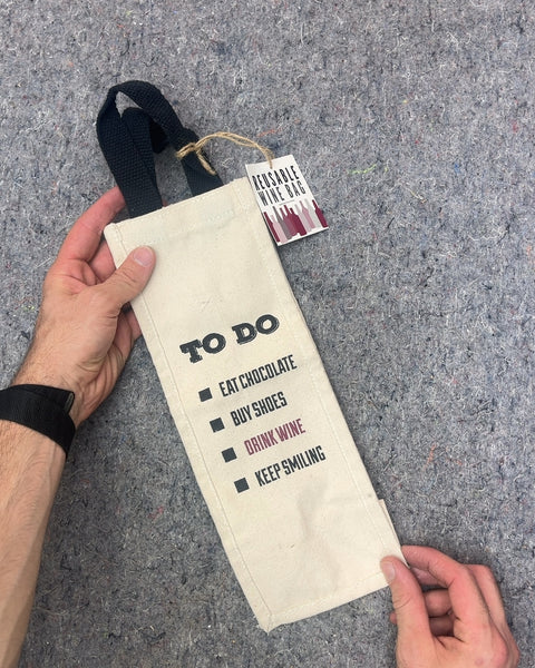 Reusable Wine Bag with To Do List