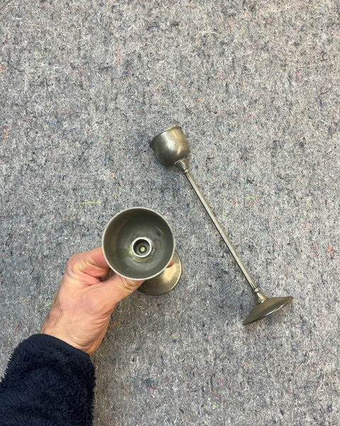Pair of Vintage Metal Candle Holders