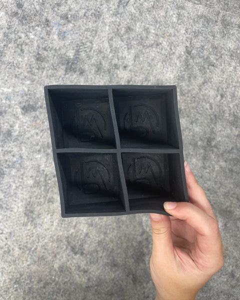Black Silicone Large Whiskey Ice Mold Tray