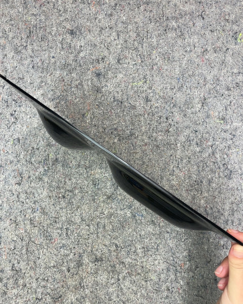 Mid Century Black and Gold Coin Platter, 10 x 14.5 in
