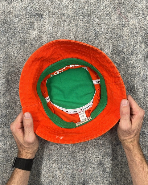 Champion Orange and Green Bucket Hat, Adult Size