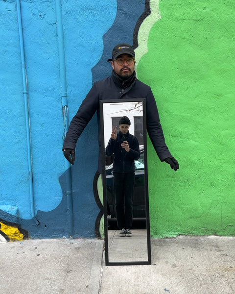 Simple Framed Mirror, 14x48”