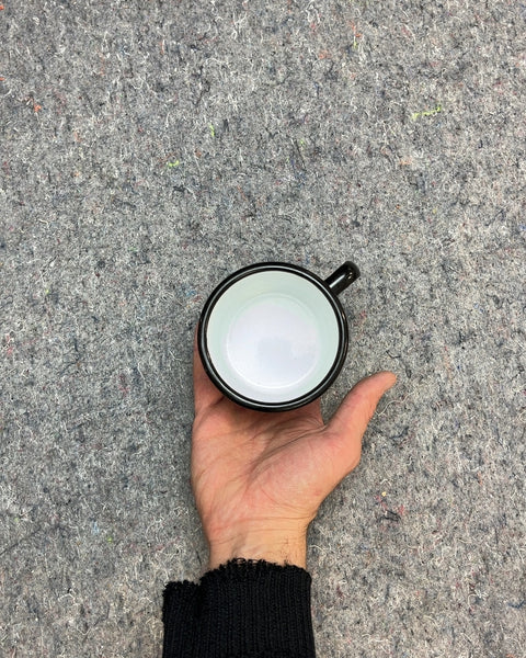 Black Morning Ritual Enamel Mug