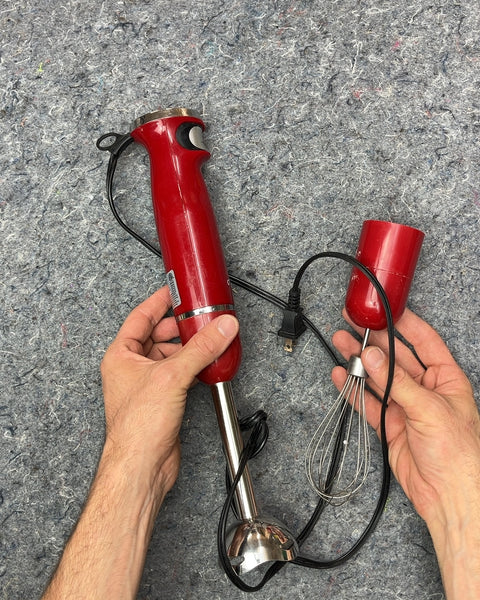 Allkeys Red Immersion Blender with Whisk Attachment