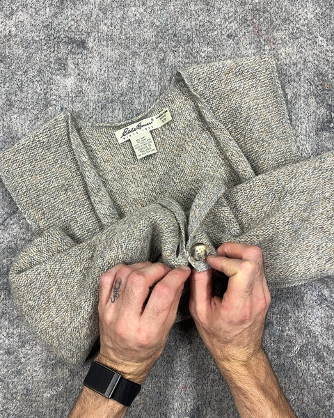 Eddie Bauer Gray Knit Cardigan Vest, Size Petite S