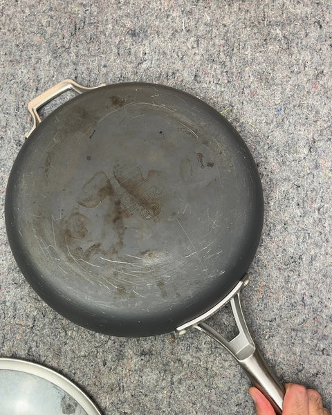 Calphalon Nonstick Sauté Pan with Lid, 12" Some Light Scratches