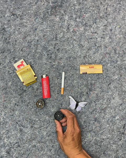 Red Lighter and Rolling Papers Set