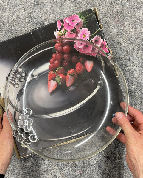 Vintage Mikasa Marbella Crystal Glass Hostess Platter, 13 1/4" Made In Germany