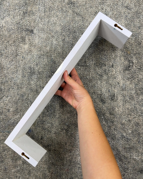 White Floating Wall Shelf, 17 x 4 in