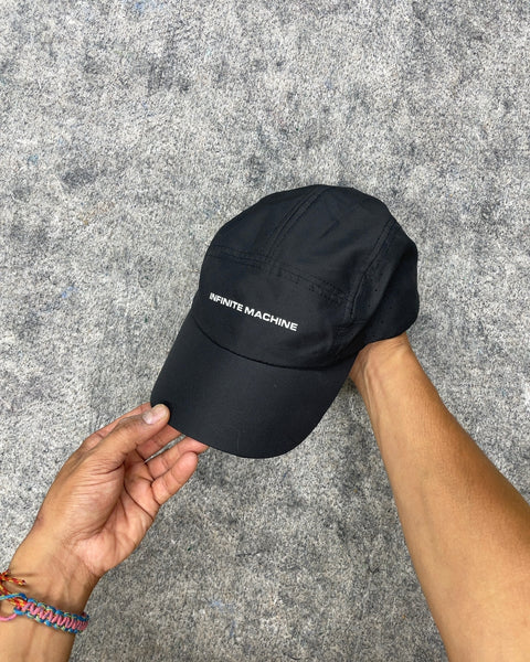 Infinite Machine Black 5-Panel Running Cap