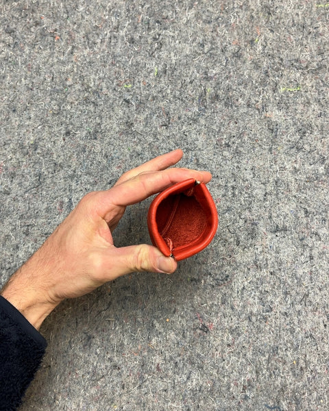 Cute Red Leather Coin Pouch