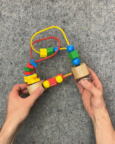 Melissa & Doug Wooden Bead Maze Toy With Suction Cups At The Bottom