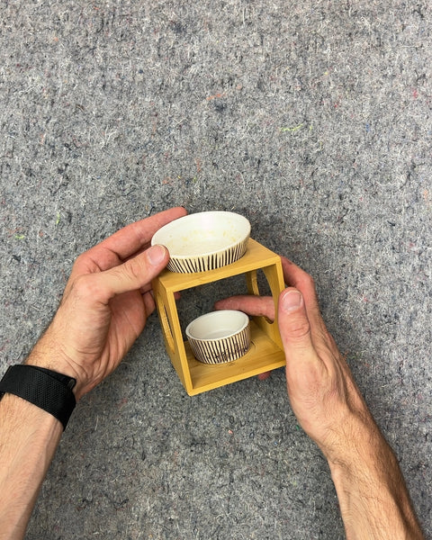 Bamboo and Ceramic Aroma Lamp