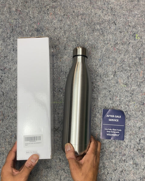 Volhoply 25oz Insulated Water Bottle, Silver