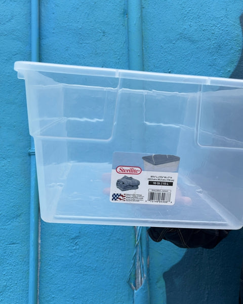 Sterilite Clear Storage Container with Lid, 10 Qt