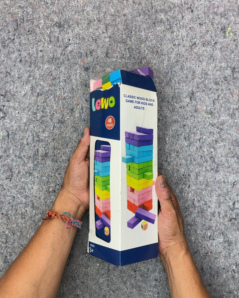Lewo Classic Wood Block Game, 48 Pieces