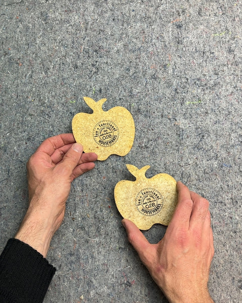 Vintage Apple Shaped Coasters