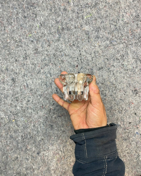 Clear Glass Candle Holder