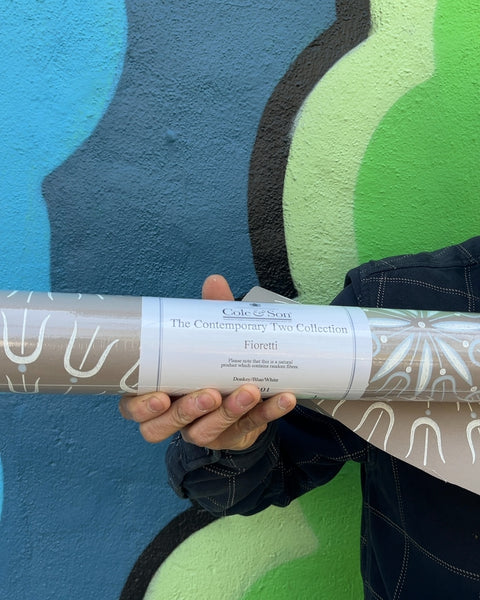 4 Rolls Of Fancy Cole&Son Fioretti Donkey/Blue/White Wallpaper