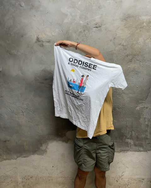 Outer Note Label Oddisee White T-Shirt, Size XL