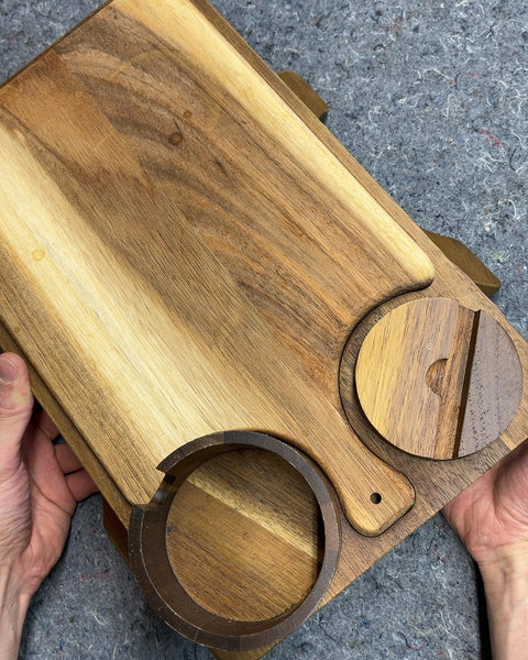 Cool Lil' Bamboo Tray With Foldable Legs To Eat In The Couch or Bed