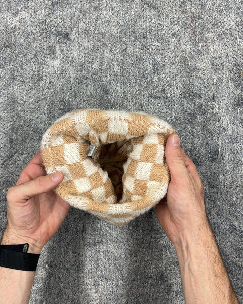 Cool Checkered Knit Beanie