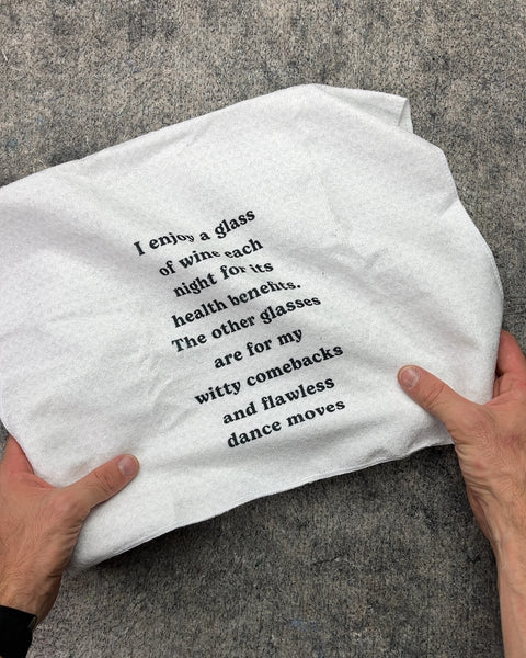 I Enjoy A Glass Of Wine Each Night Kitchen Towel