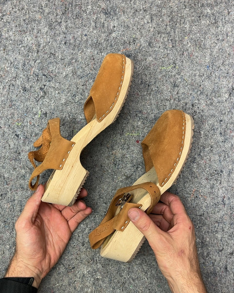 Loeffler Randall Brown Suede Clogs, Size EU 42