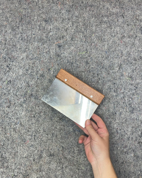Stainless Steel Dough Scraper with Wood Handle