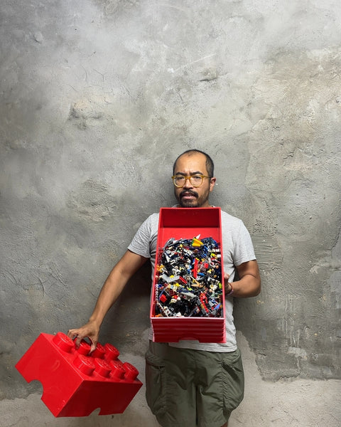 LEGO Red Storage Brick Full Of LEGOs
