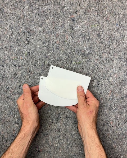 White Plastic Dough Scrapers