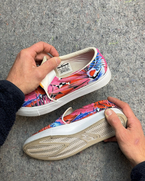 Nike Floral Slip-On Shoes, Size US 8W or EU 39