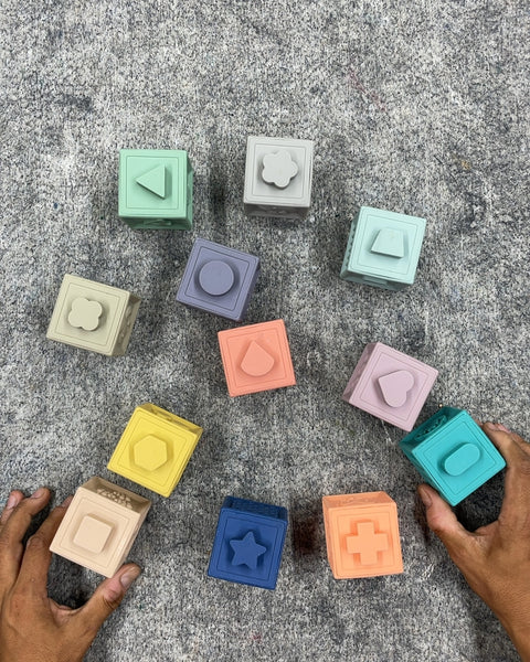 Colorful Stacking Blocks with Numbers and Shapes