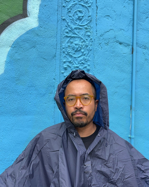Navy Blue Rain Poncho