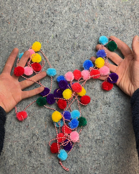 Colorful Pom Pom Garland