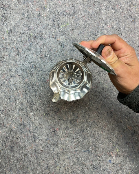 Silver Moka Pot Coffee Maker