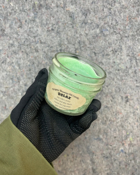 Relax Organic Massage Oil Candle
