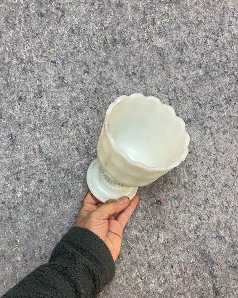 Milk Glass Pedestal Bowl