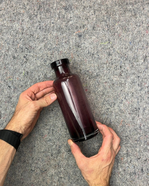Purple Glass Vase, H9"