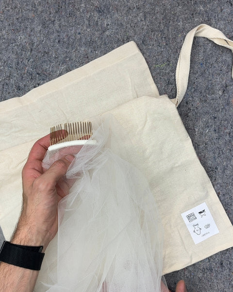 Ofrenda Studio White Wedding Veil with Comb